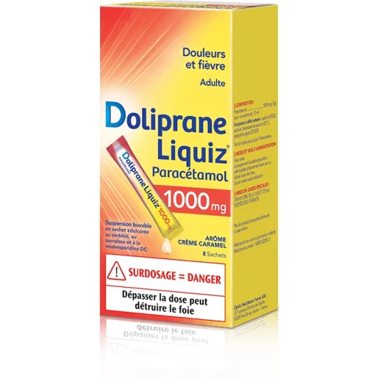 DolipraneLiquiz 1000 mg Sachets x 8 - image 2