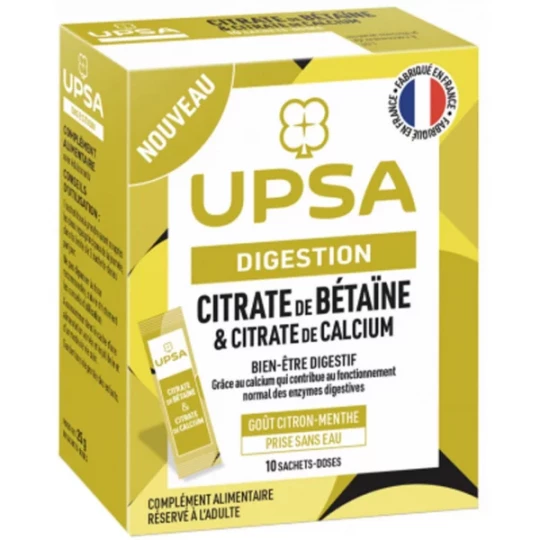 UPSA Digestion Citrate de Betaïne et Citrate de Calcium x 10