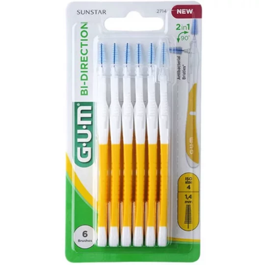 GUM Brossette Interdentaire Bi-Direction 2714 1.4 mm x 6