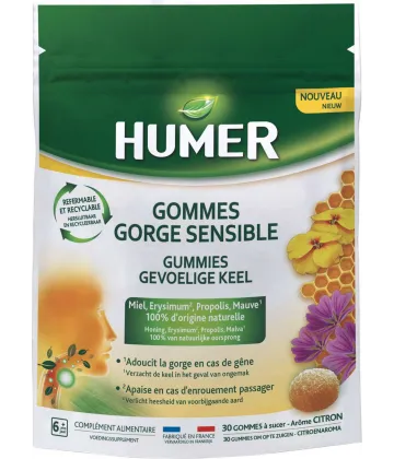 Humer Gommes Gorge Sensible x 30