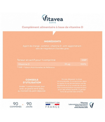 Nutrisanté Vitamine D Comprimés x 90