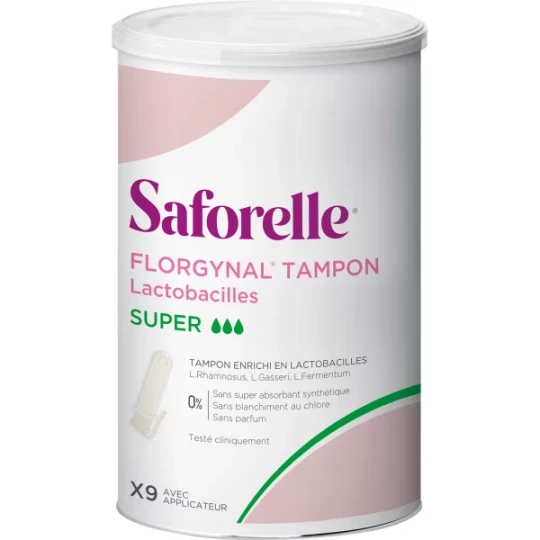 Saforelle Florgynal Tampon Super Avec Applicateur x 9