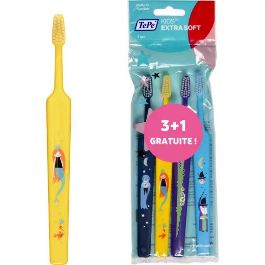TePe Kids Brosses à Dents Extra-Souples x 4