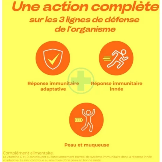 Berocca Immunité Flash Vitamine D, C, Zinc et Fer Comprimés Effervescents x 30 - image 5
