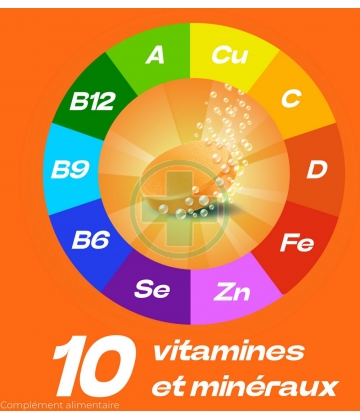 Berocca Immunité Flash Vitamine D, C, Zinc et Fer 30 comprimés effervescents