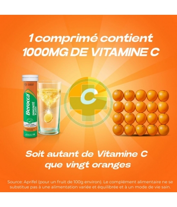 Berocca Immunité Flash Vitamine D, C, Zinc et Fer 30 comprimés effervescents
