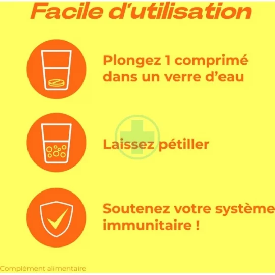 Berocca Immunité Flash Vitamine D, C, Zinc et Fer Comprimés Effervescents x 30 - image 12