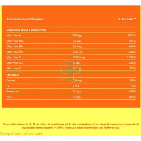 Berocca Immunité Flash Vitamine D, C, Zinc et Fer Comprimés Effervescents x 30 - image 16