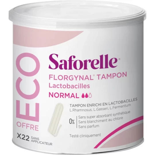 Saforelle Florgynal Tampon Probiotique Normal x 22