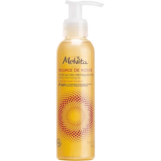 Melvita Rose Huile Lactée Démaquillante 145 ml