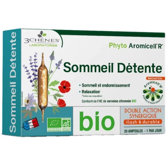Les 3 Chênes Bio Sommeil Détente Ampoules x 20