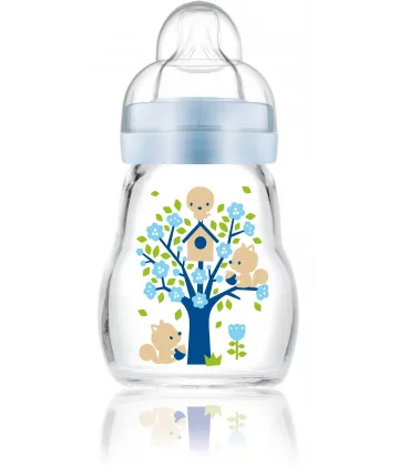 MAM Biberon En Verre Bleu Débit 1 170 ml 