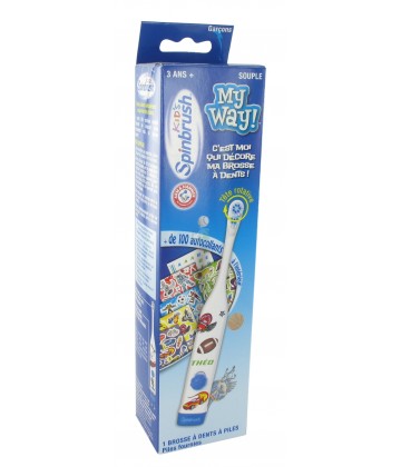 Spinbrush Kids My way ! Brosse à Dents Electrique Personnalisable Bleue