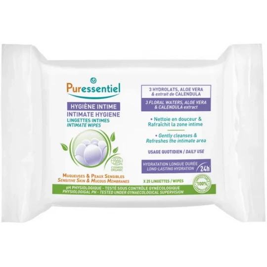 Puressentiel Hygiène Intime Lingettes Intimes x 25