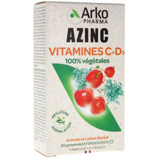 Arkopharma Azinc Vitamines C + D3 x 20