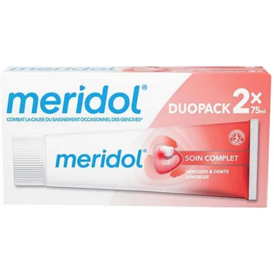 Meridol Dentifrice Soin Complet Dents Sensible 75 ml x 2