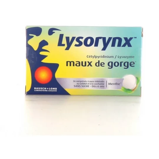 Lysorynx Maux de gorge Comprimés x 36
