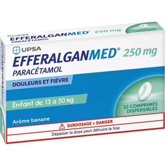 EfferalganMed 250 mg Comprimés Dispersibles x 12