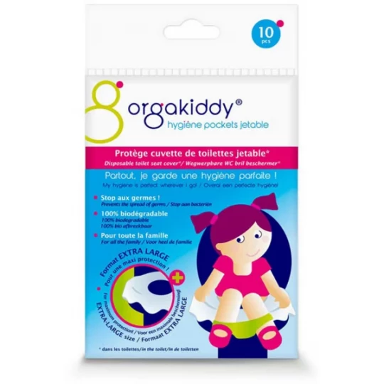 Orgakiddy Protège Cuvette de Toilettes Jetable Format Extra Large x 10