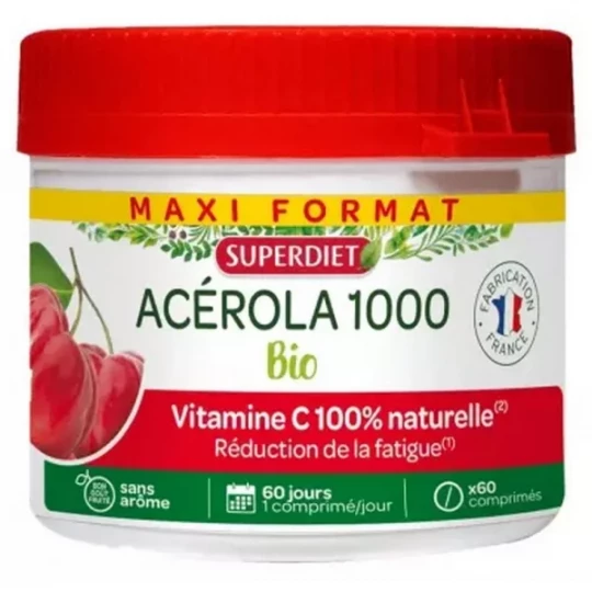 Superdiet Acérola 1000 Bio Comprimés - image 2
