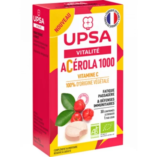UPSA Acérola 1000 Bio Comprimés à Croquer x 30