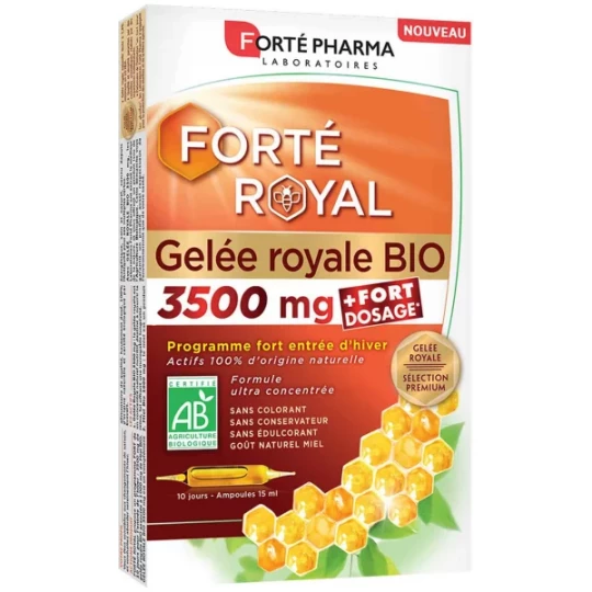 Forté Pharma Gelée Royale Bio 3500 mg Ampoules x 10