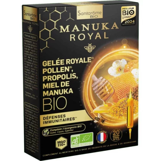 SANTAROME Bio Manuka Gelée Royale Propolis Ampoules x 20