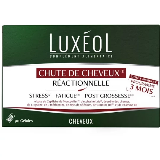 Luxéol Chute de Cheveux Réactionnelle Gélules x 90