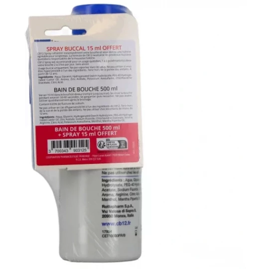 CB12 Bain de Bouche 500 ml + Spray Menthe 15 ml - image 2