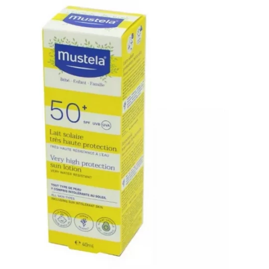Mustela Lait Solaire Très Haute Protection SPF50+ 40 ml