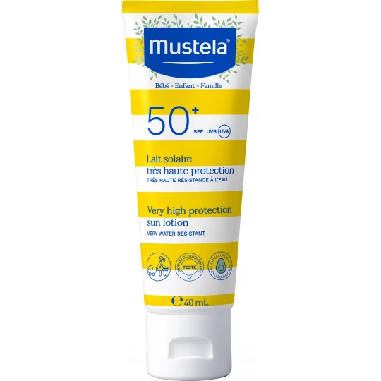 Mustela Lait Solaire Très Haute Protection SPF50+ 40 ml
