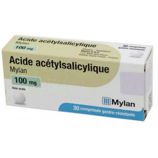 Acide Acetylsalicylique 100 mg Mylan Viatris Comprimés x 30