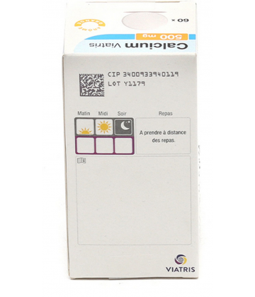 Calcium 500 mg Mylan Viatris Comprimés à Croquer x 60