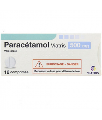 Paracétamol Mylan Viatris 500 mg Comprimés x 16