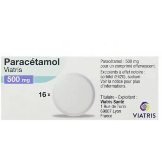 Paracétamol Mylan Viatris 500 mg Comprimés Effervescents x 16 - image 3