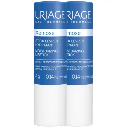 Uriage Xémose Stick Lèvres Hydratant 2 x 4 g