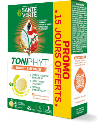 Toniphyt Boost Citron Vert Comprimés x 30 + 15 Offerts