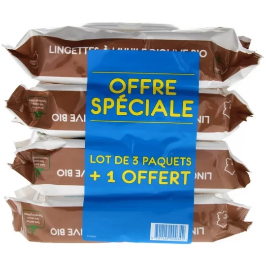 Gifrer Lingettes Nettoyantes à l'Huile d'Olive 4 x 70
