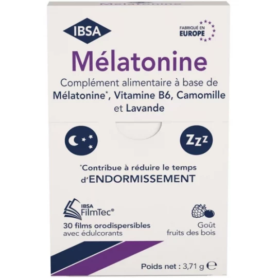 IBSA FilmTec Mélatonine Films Orodispersibles x 30