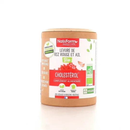 Nat&Form Levure de Riz Rouge & Ail Bio Gélules x 200