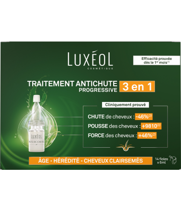 Luxéol Chute de Cheveux Progressive 2 en 1 Doses x 14