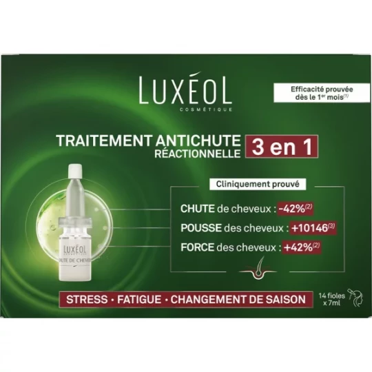 Luxéol Traitement Antichute Réactionnelle 3en1