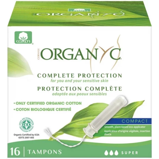 Organyc Tampons Compact 100% Coton Bio x 16