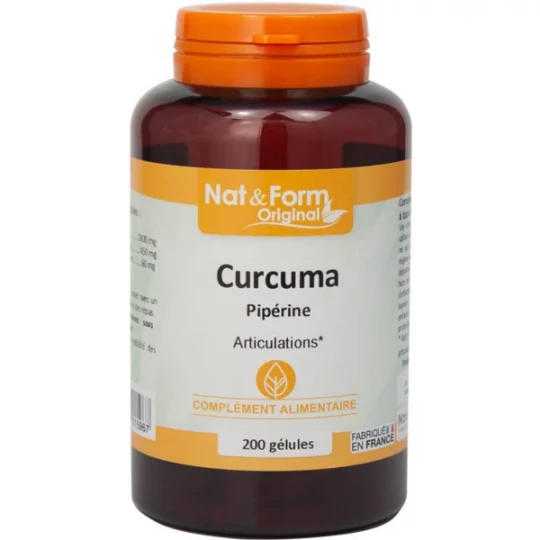 Nat&Form Curcuma Pipérine Gélules x 200