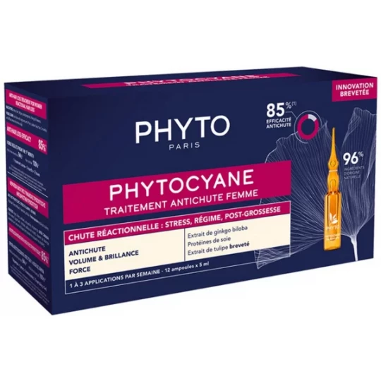 Phyto Phytocyane Antichute Réactionnelle Femme 12 x 5 ml