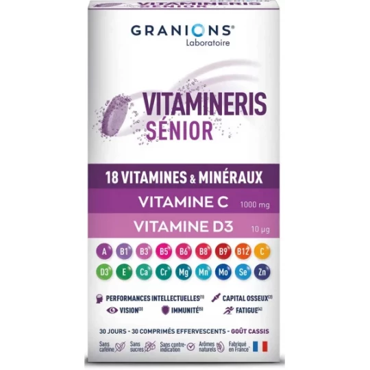Granions Vitamineris Senior 1000 mg Comprimés Effervescents x 30