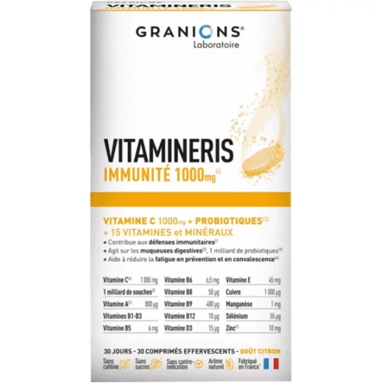 Vitamineris Immunité 1000 mg Comprimés Effervescents x 30