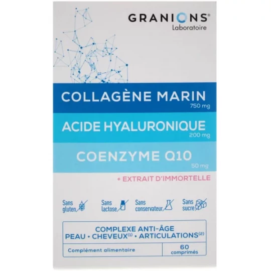 Granions Collagène Marin Acide Hyaluronique Coenzyme Q10 Comprimés x 60