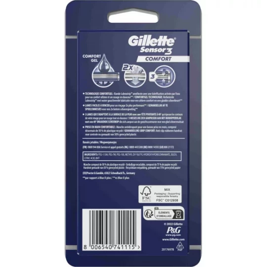 Gilette Sensor 3 Comfort Rasoirs Jetables x 3 - image 10