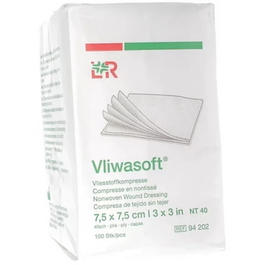 Lohmann Compresses Non Stériles Non Tissées 7,5 cm x 7,5 cm x 100